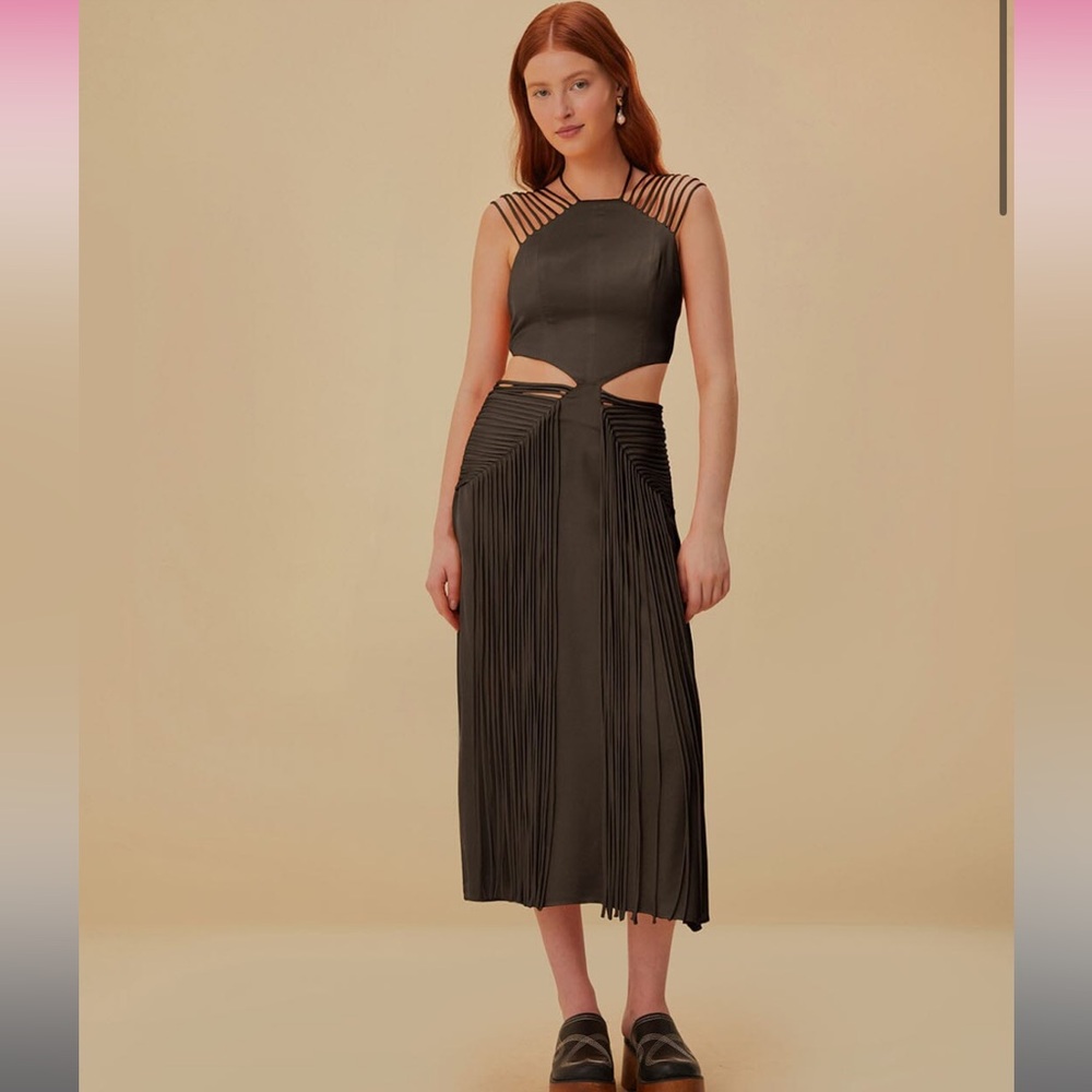 Farm Rio xxs brown dress NWT